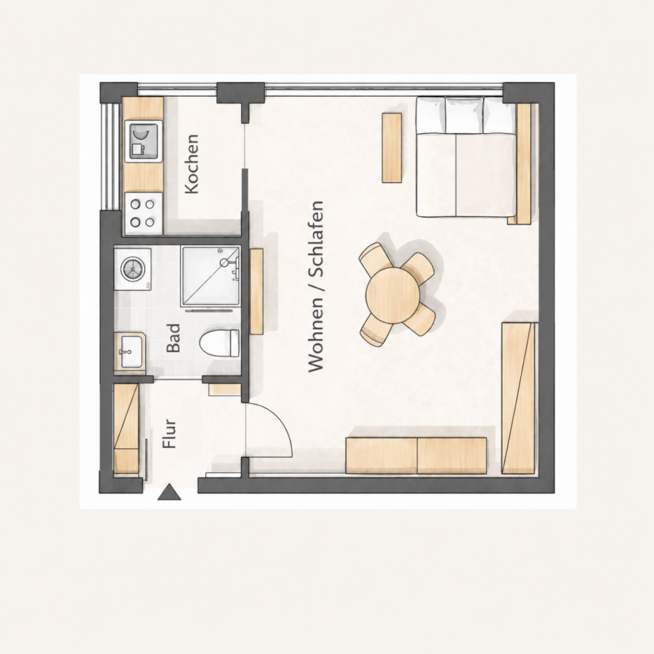 Grundriss Erdgeschosswohnung Dreieich